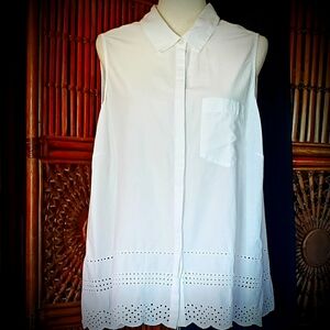 OLD NAVY Cotton Eyelet Blouse - XXL